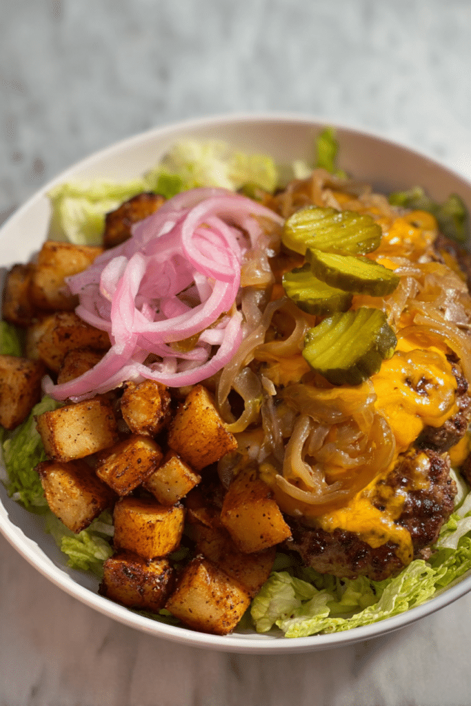 High-Protein Animal-Style Burger Bowls