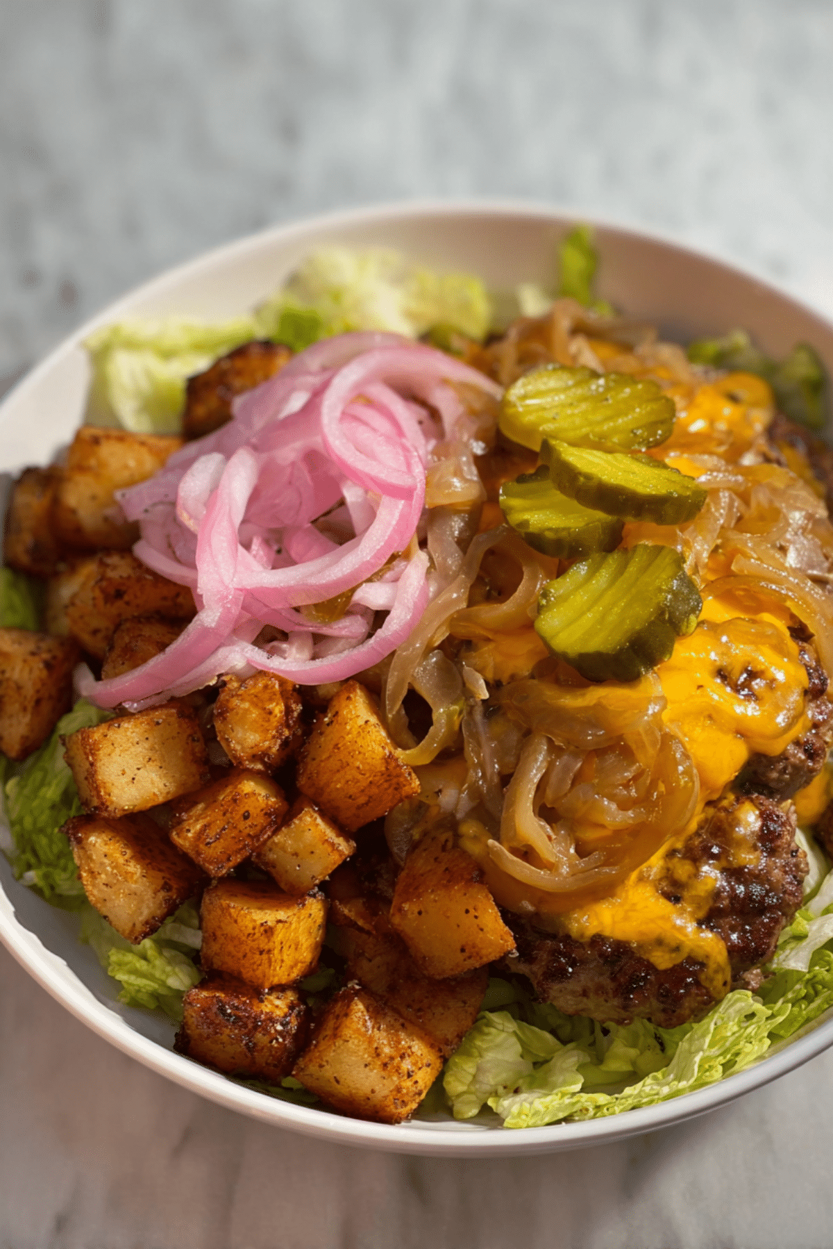 High-Protein Animal-Style Burger Bowls