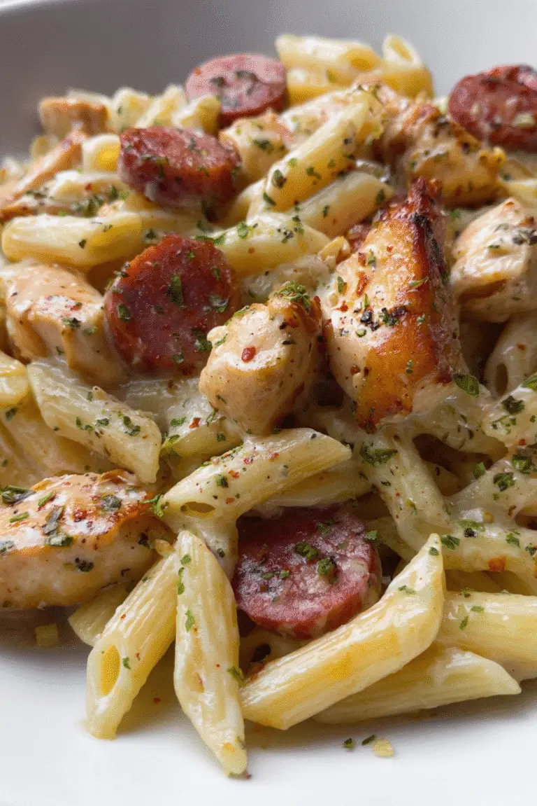 Cajun Chicken & Smoked Sausage Alfredo