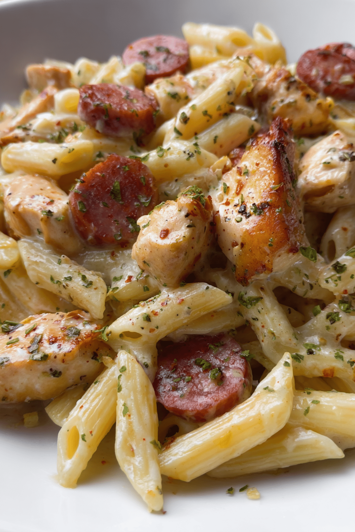 Cajun Chicken & Smoked Sausage Alfredo