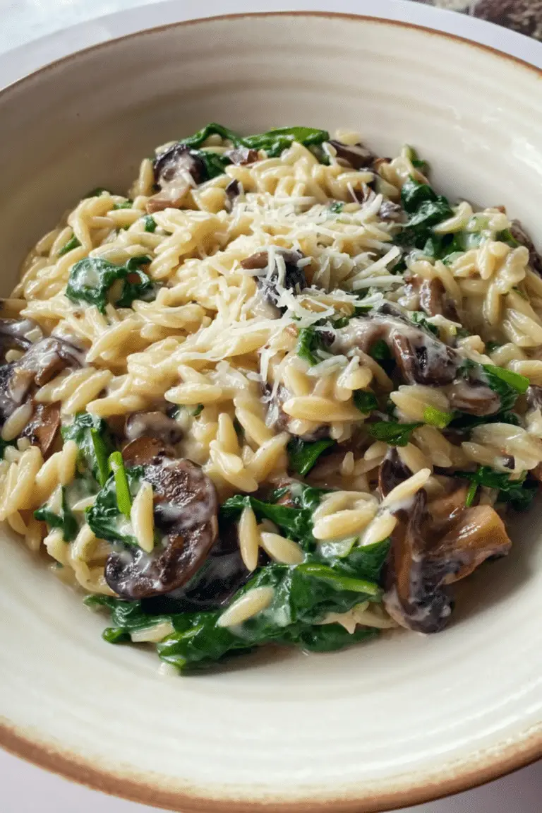 Orzo with Spinach and Lemon