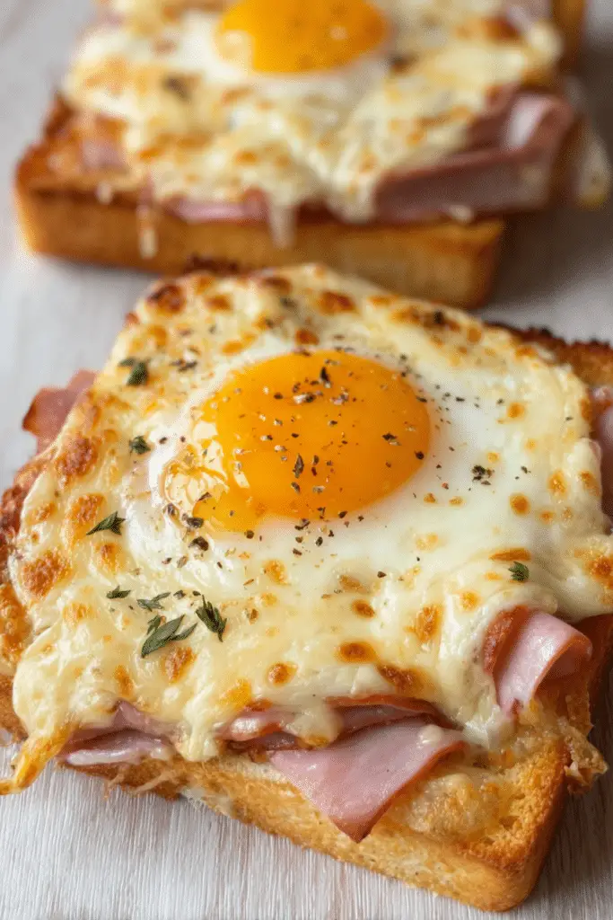 Air Fryer Croque Monsieur Sandwich