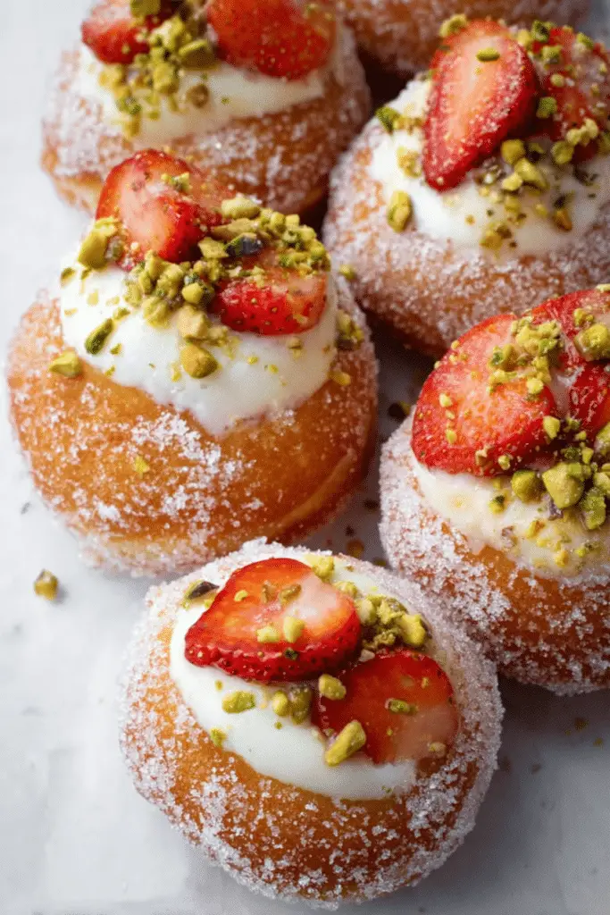 Strawberry Pistachio Donuts