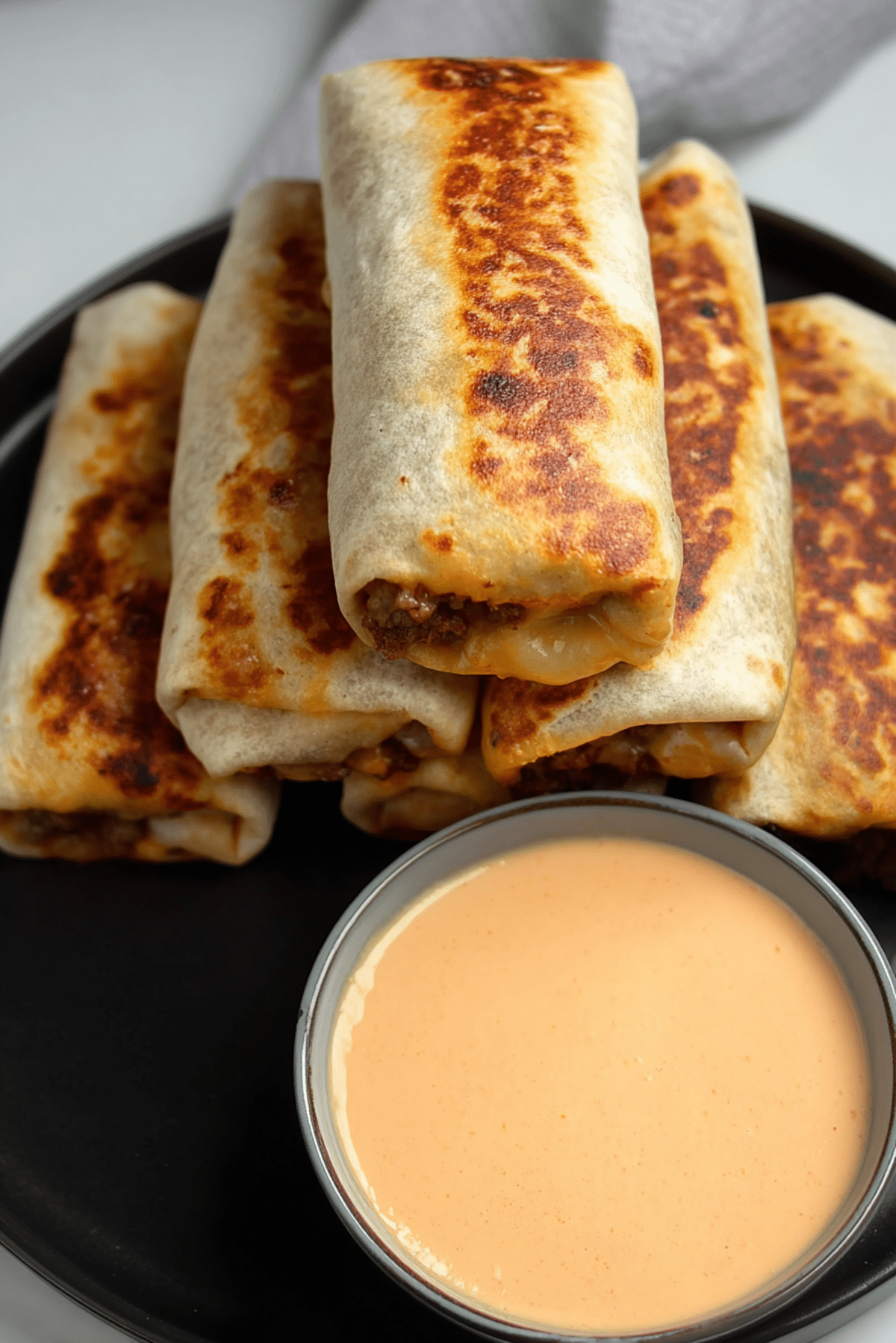 Loaded Cheesy Southwest Beef Burritos