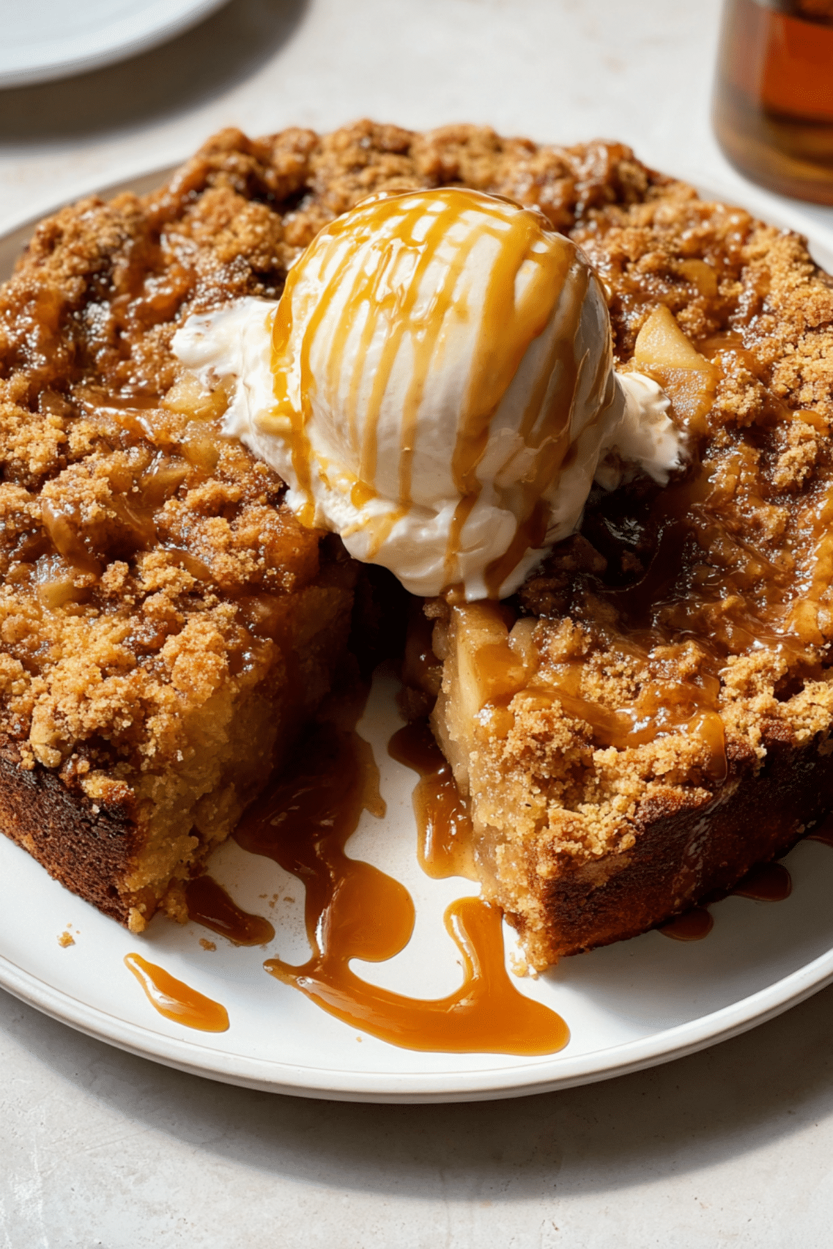 Brown Butter Apple Crumble Cake