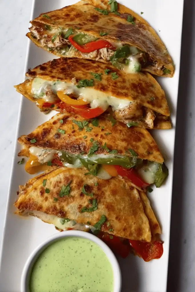 Crispy Chicken Fajita Quesa-Tacos