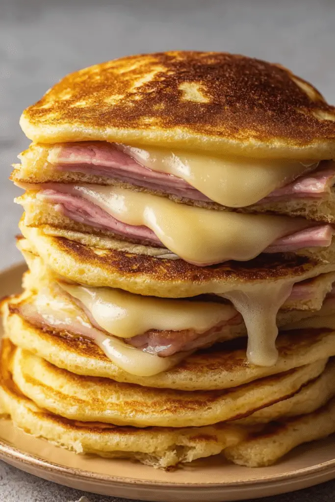 Pancake Croque Sandwiches