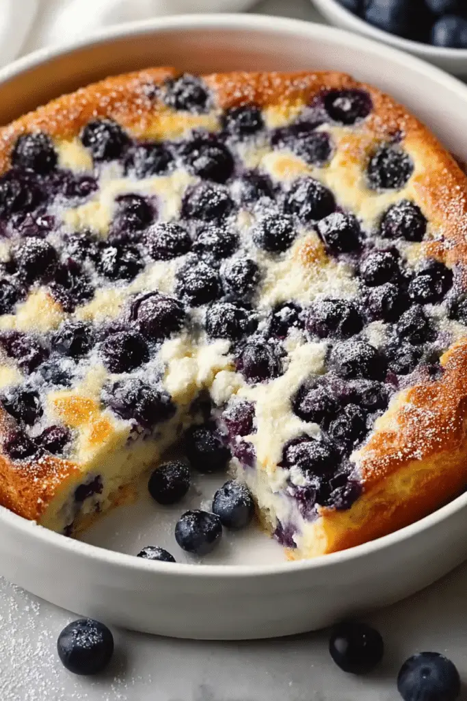 Blueberry Cottage Cheese Breakfast Bake