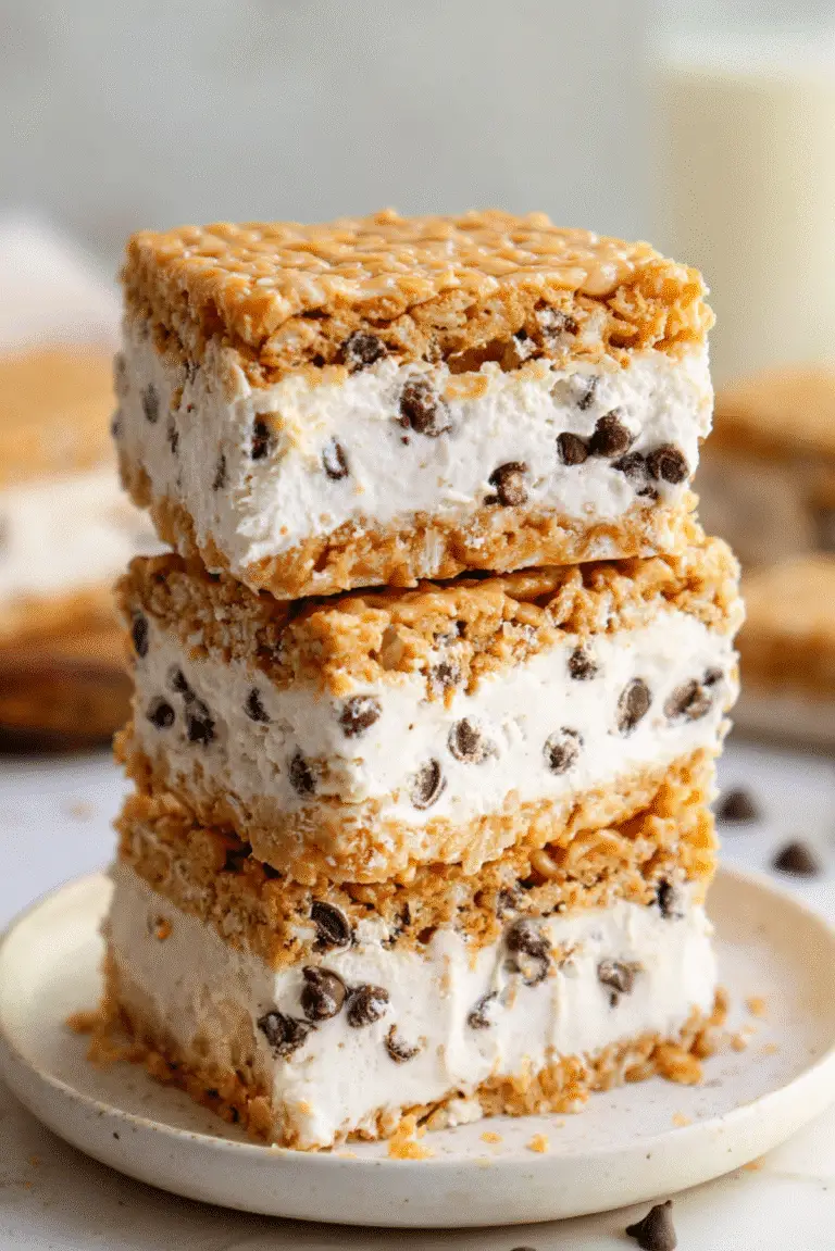 PB Rice Krispie Ice Cream Sandwiches