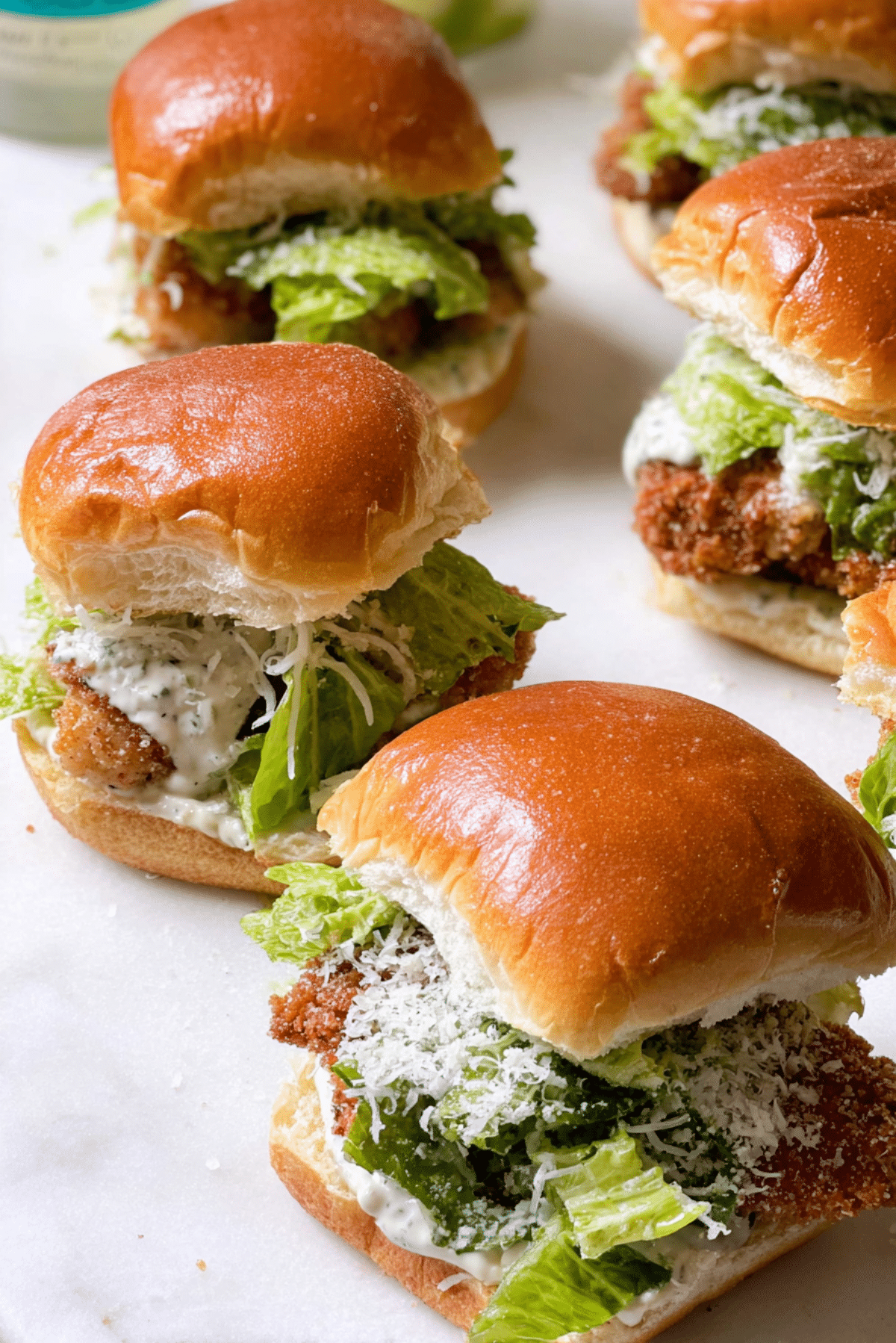 Crispy Chicken Caesar Sliders