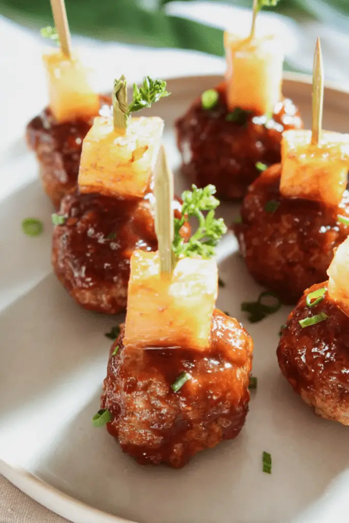 Hawaiian Meatballs Crockpot