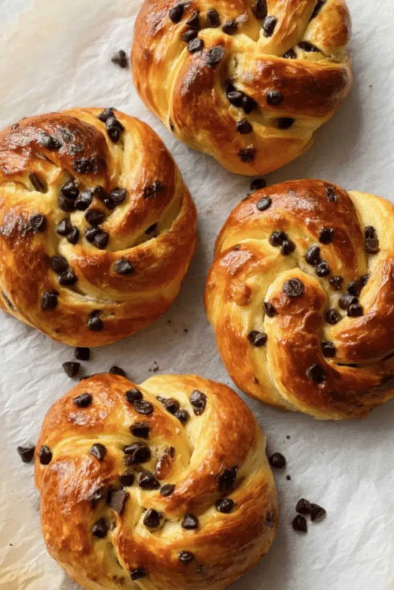 Brioches Roulées Crème Vanille & Pépites de Chocolat