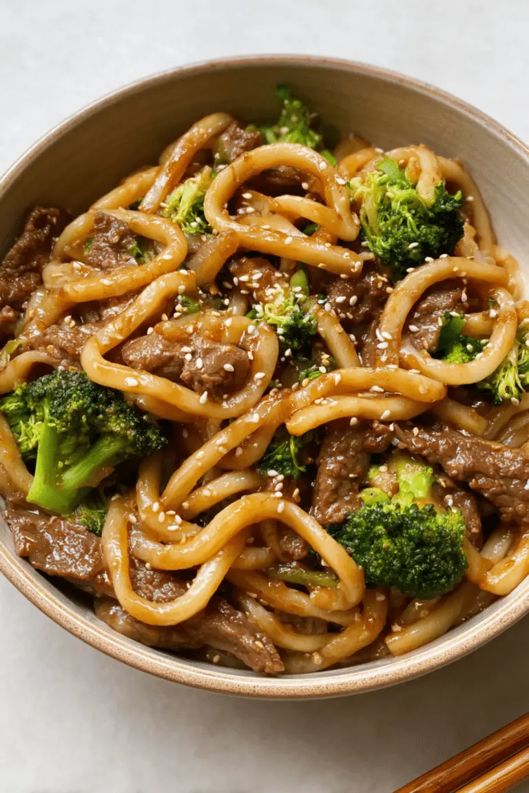 Easy Beef Udon Noodles