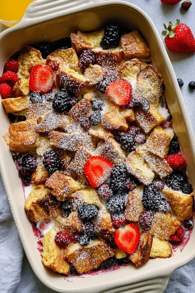 Berries & Cream French Toast Bake