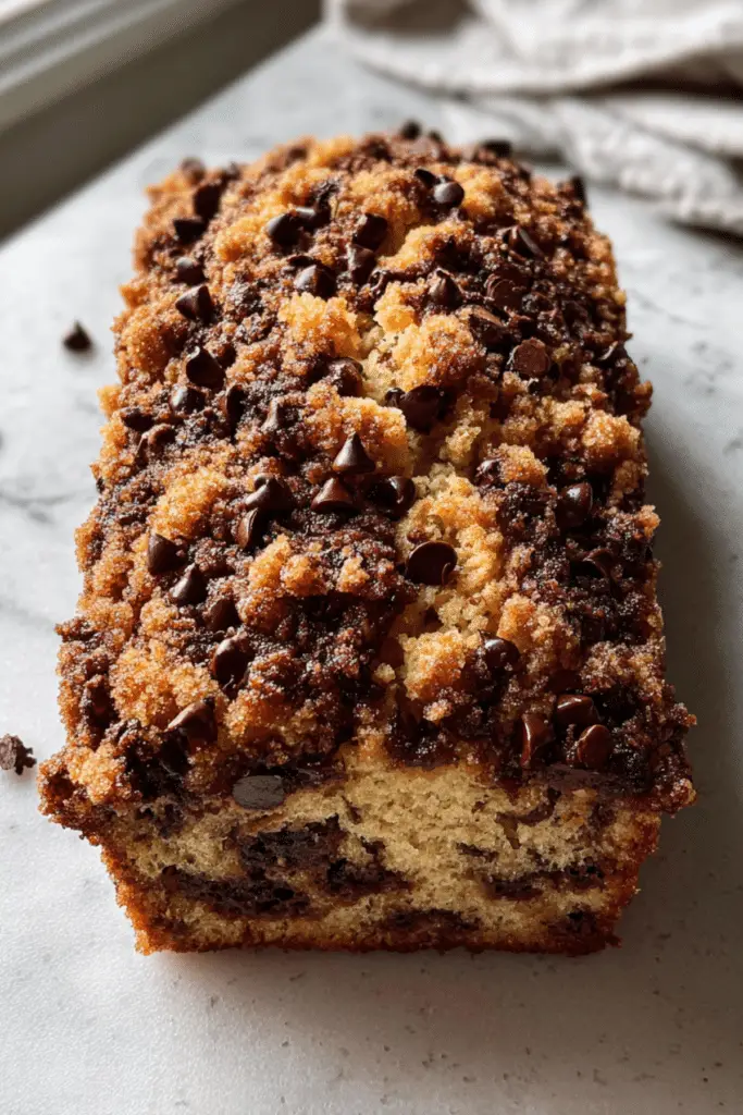 Brown Butter Chocolate Chip Crumb Loaf Cake