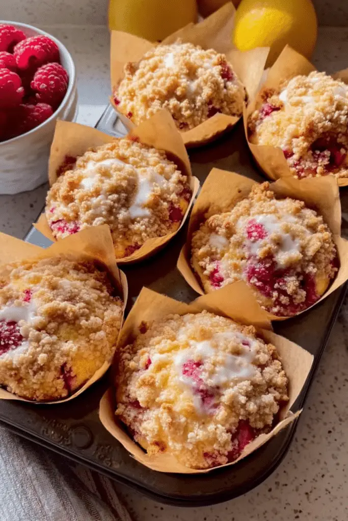 Lemon Raspberry White Chocolate Muffins