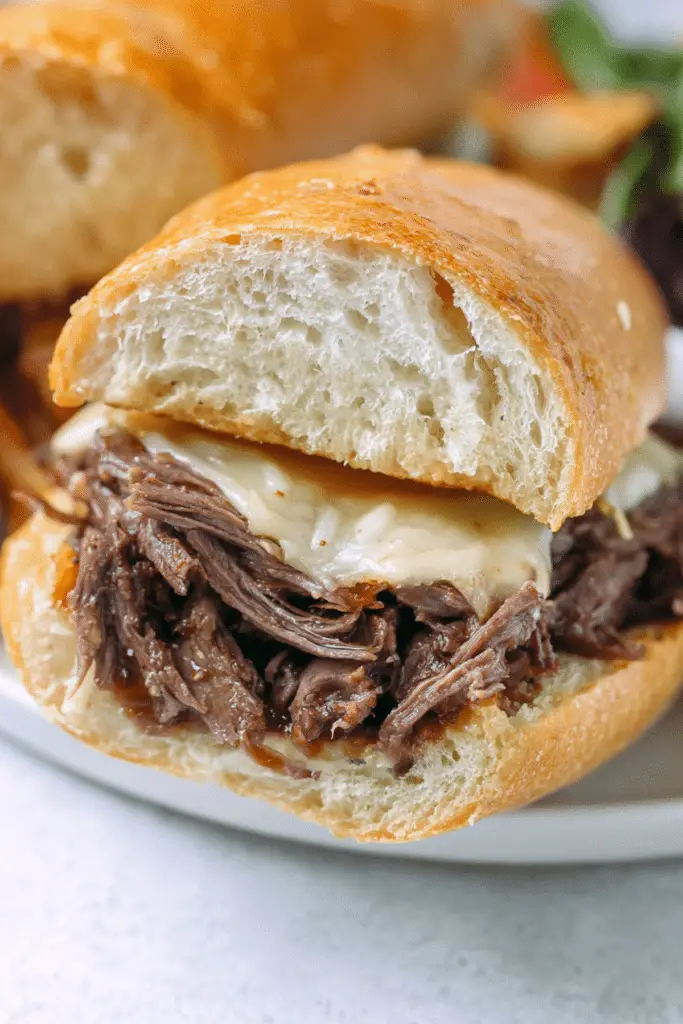 Crockpot French Dip Sandwiches