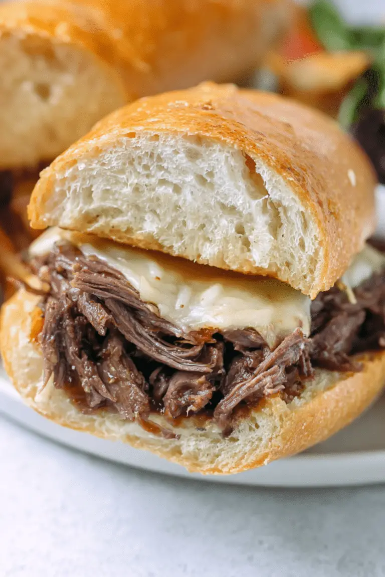 Crockpot French Dip Sandwiches