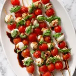Mini Caprese Skewers (Tomato, Mozzarella, Basil)