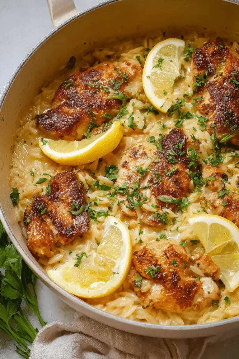 One-Pot Lemon Chicken Orzo