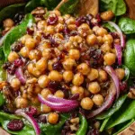 Cranberry Walnut Chickpea Salad with Orange Vinaigrette