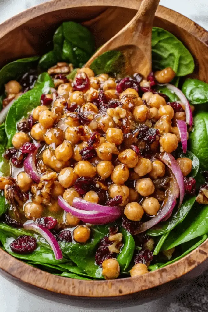Cranberry Walnut Chickpea Salad with Orange Vinaigrette