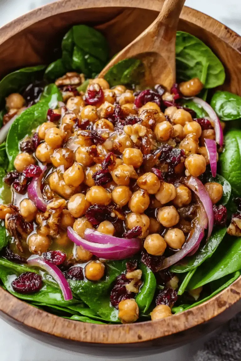 Cranberry Walnut Chickpea Salad with Orange Vinaigrette