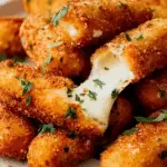 Crispy Homemade Mozzarella Sticks
