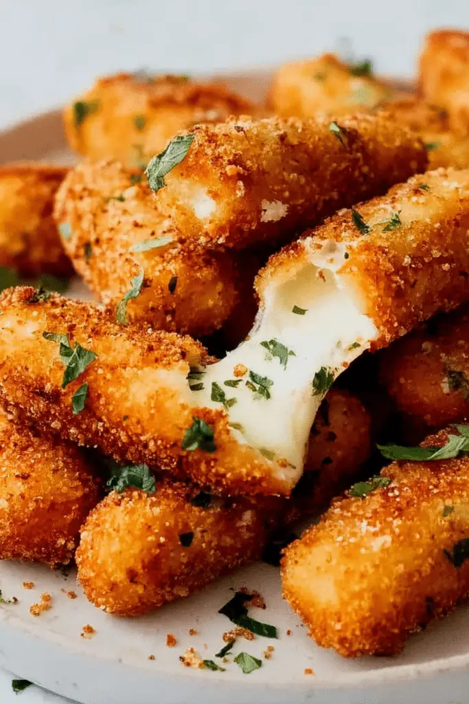 Crispy Homemade Mozzarella Sticks