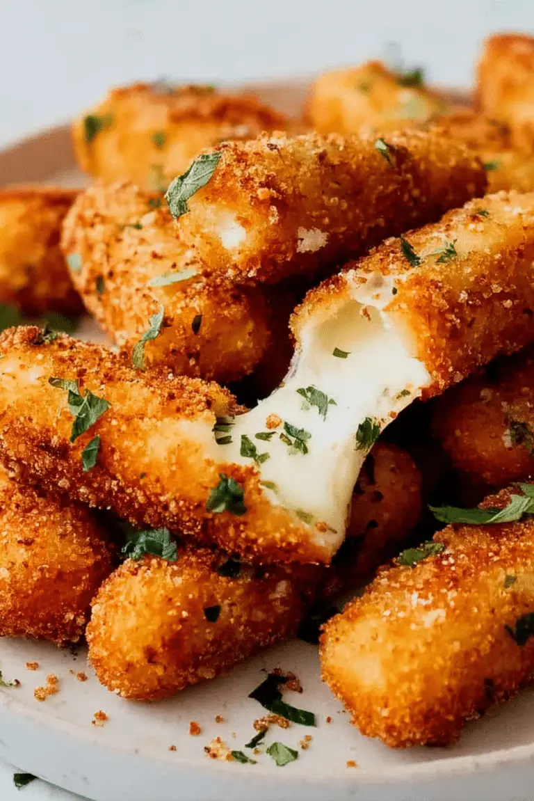 Crispy Homemade Mozzarella Sticks