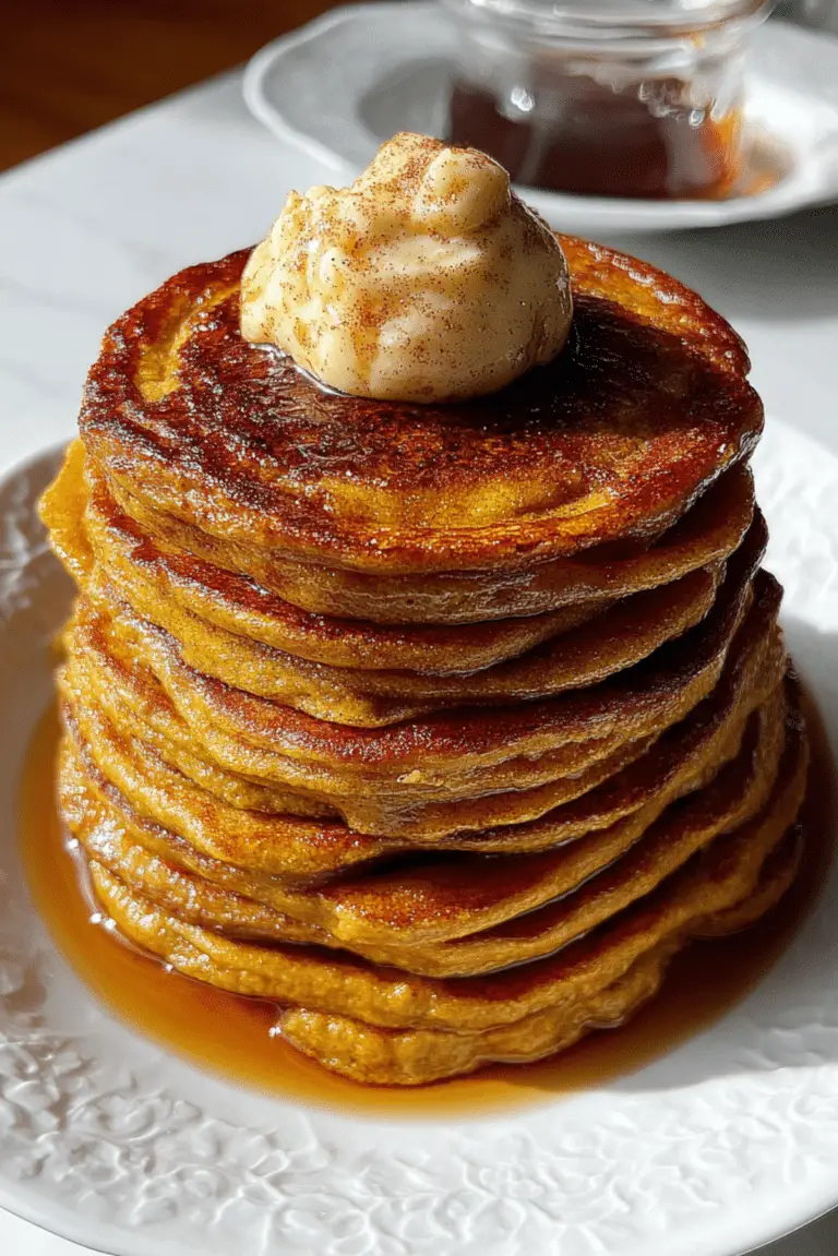 Pumpkin Cinnamon Roll Pancakes