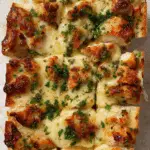 Chicken Alfredo Garlic Bread