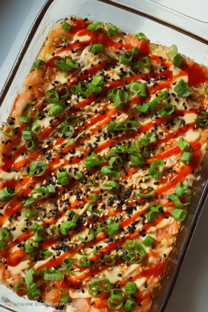 Salmon Sushi Bake