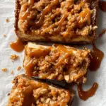 Salted Caramel Apple Crumble Cheesecake Bars