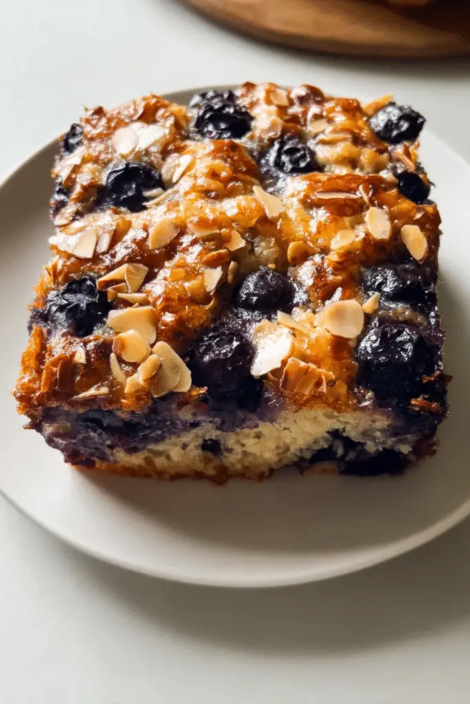 Blueberry Almond Praline Cake