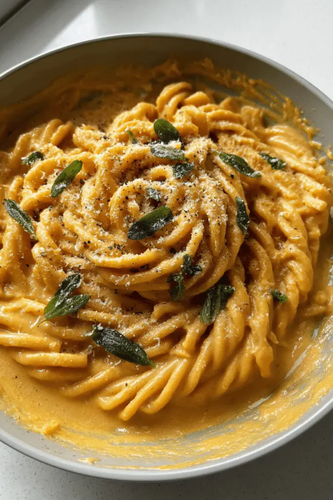 Brown Butter Pumpkin Alfredo with Colonne Pompeii Pasta