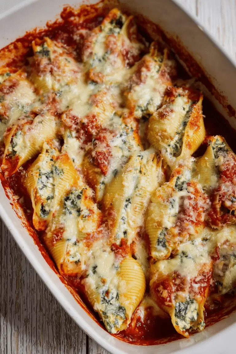 Spinach & Ricotta Stuffed Jumbo Shells