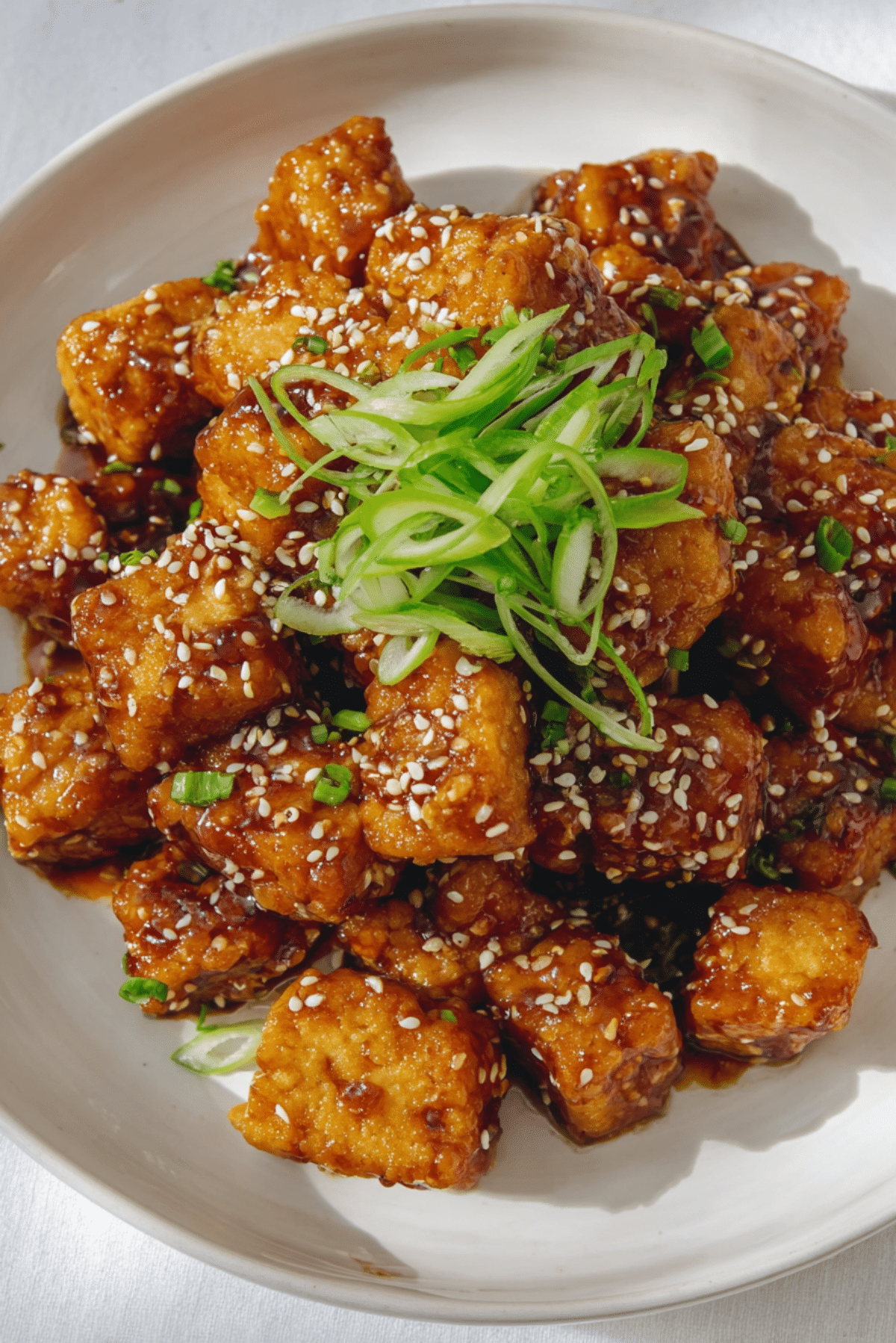 Sticky Sesame Garlic Tofu