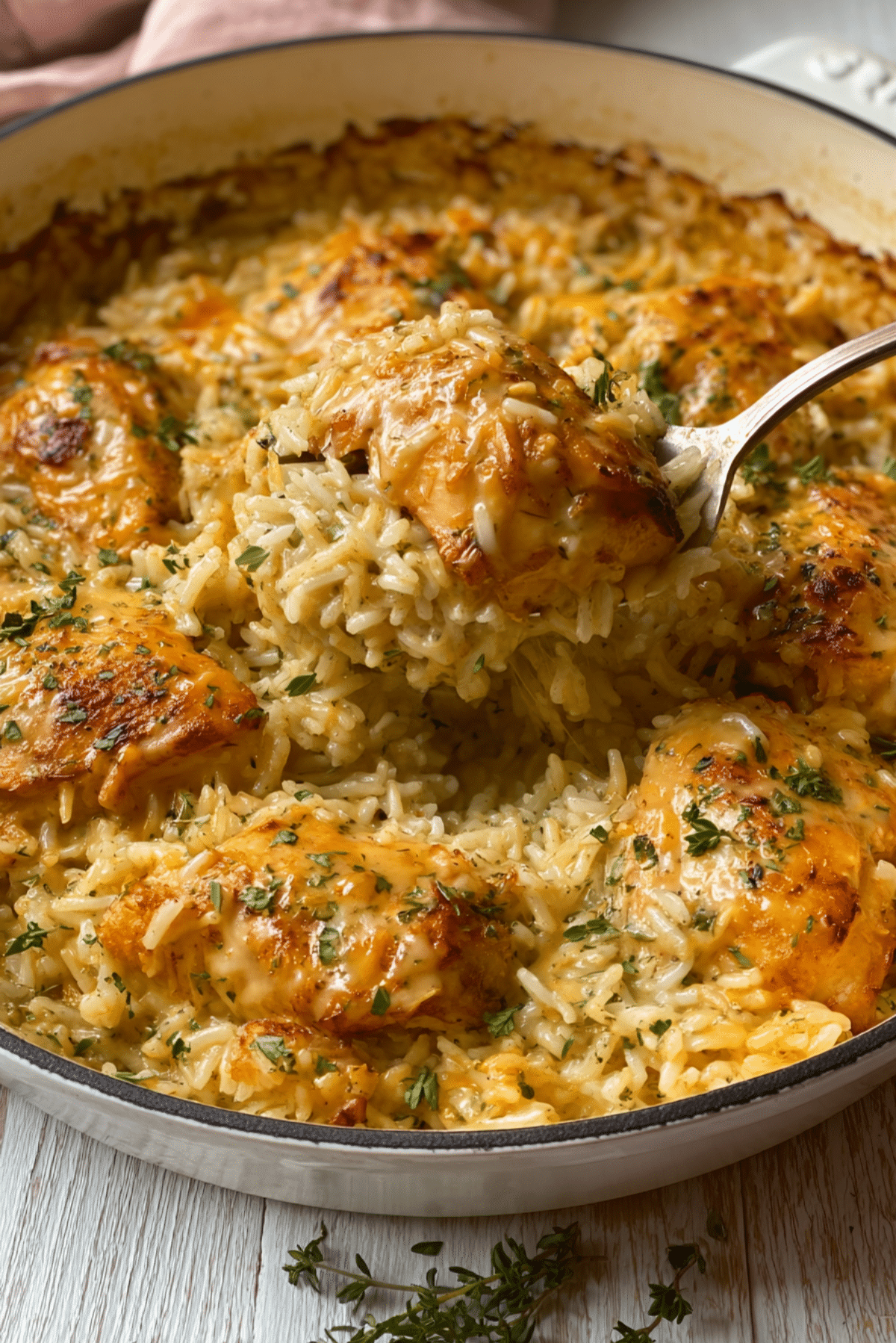 One pot Creamy Honey Mustard Chicken and Rice