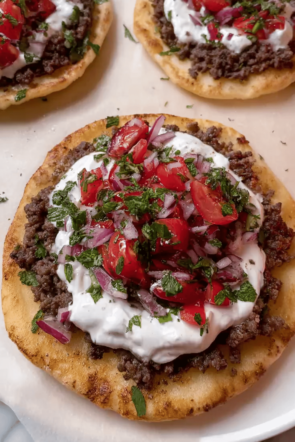 Beef Pita with Yogurt Sauce & Sumac Onions