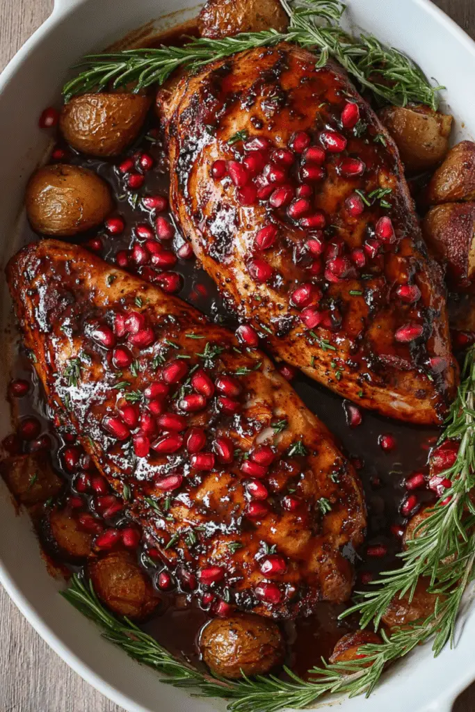 Pomegranate Glazed Turkey Breasts