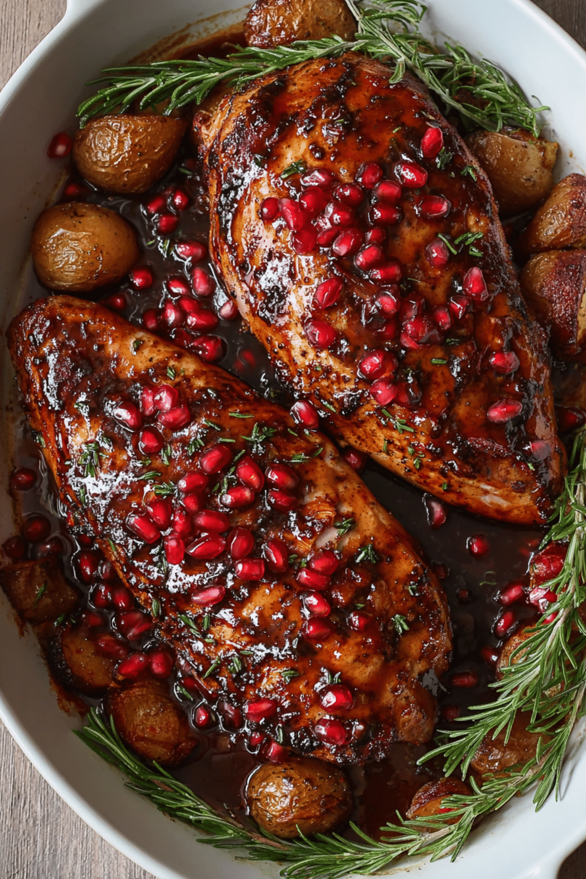 Pomegranate Glazed Turkey Breasts