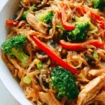 Chicken Stir Fry with Rice Noodles