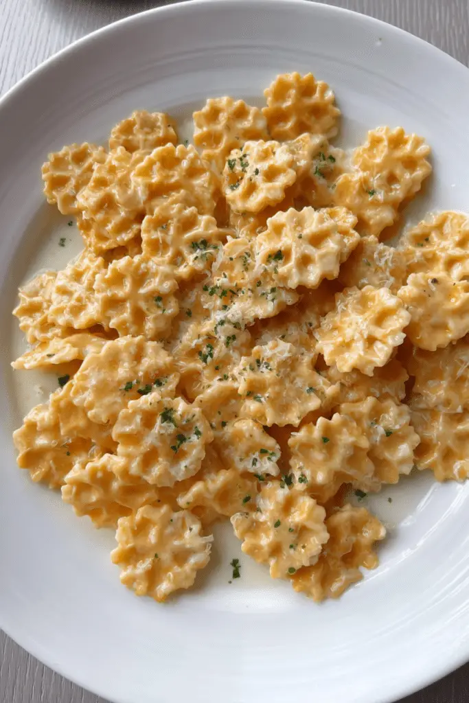 Snowflake Pasta with Sauce