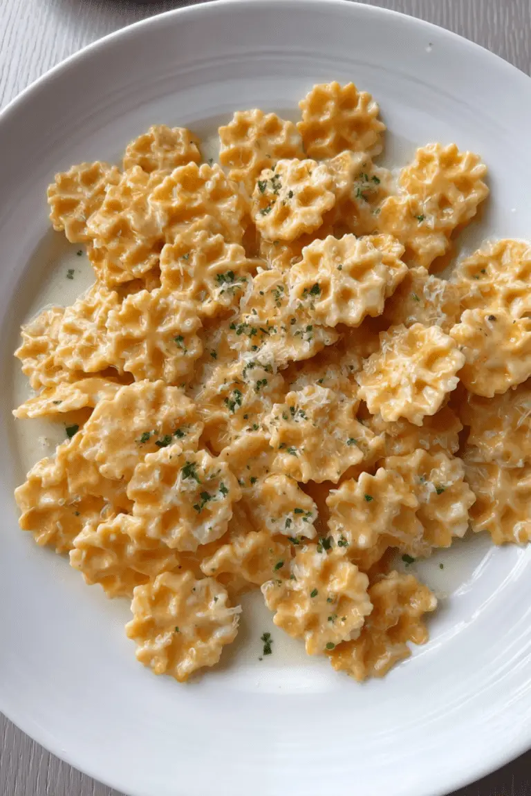 Snowflake Pasta with Sauce