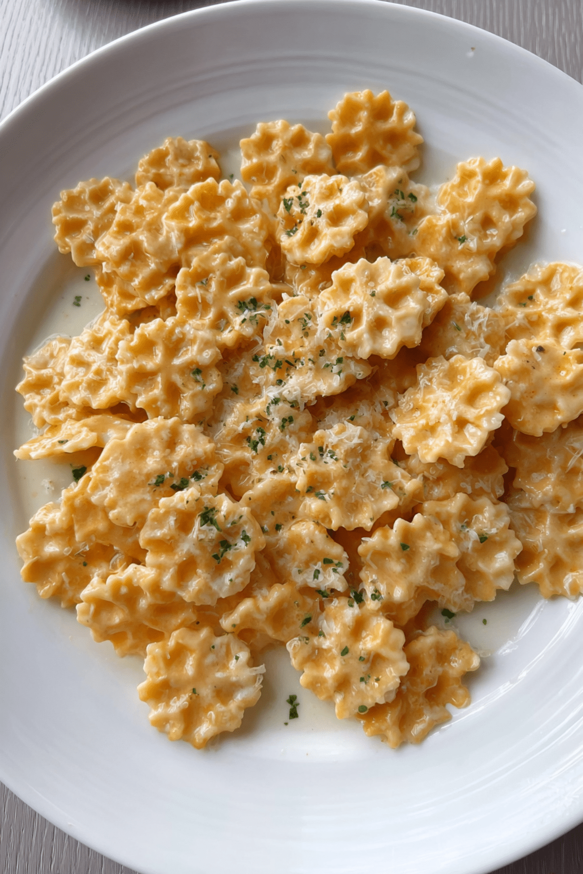 Snowflake Pasta with Sauce