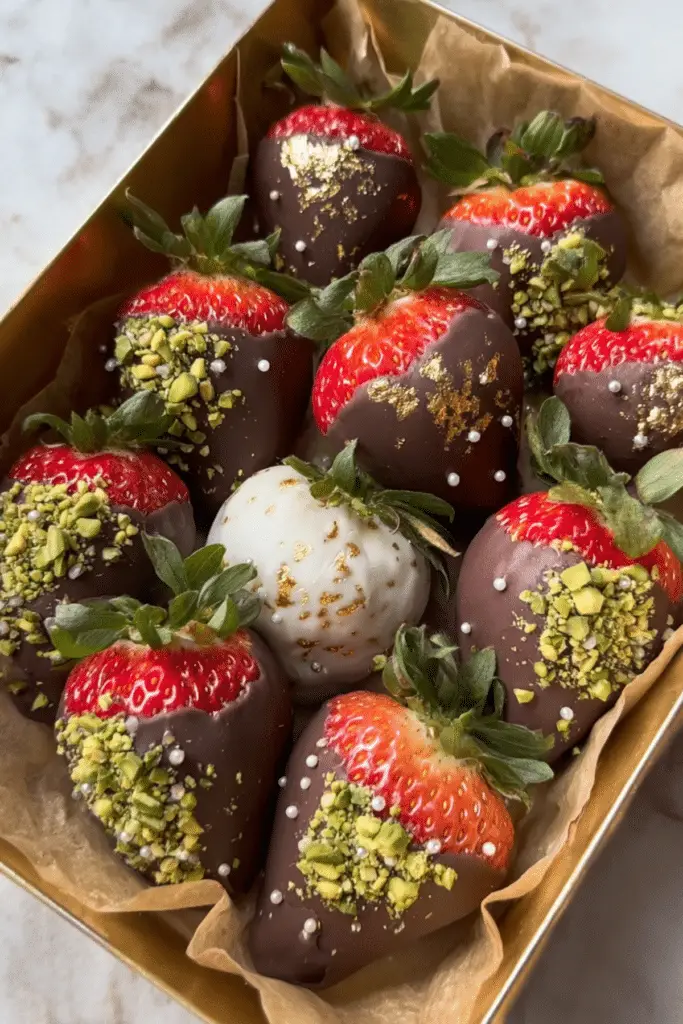 Dubai Chocolate Covered Strawberries