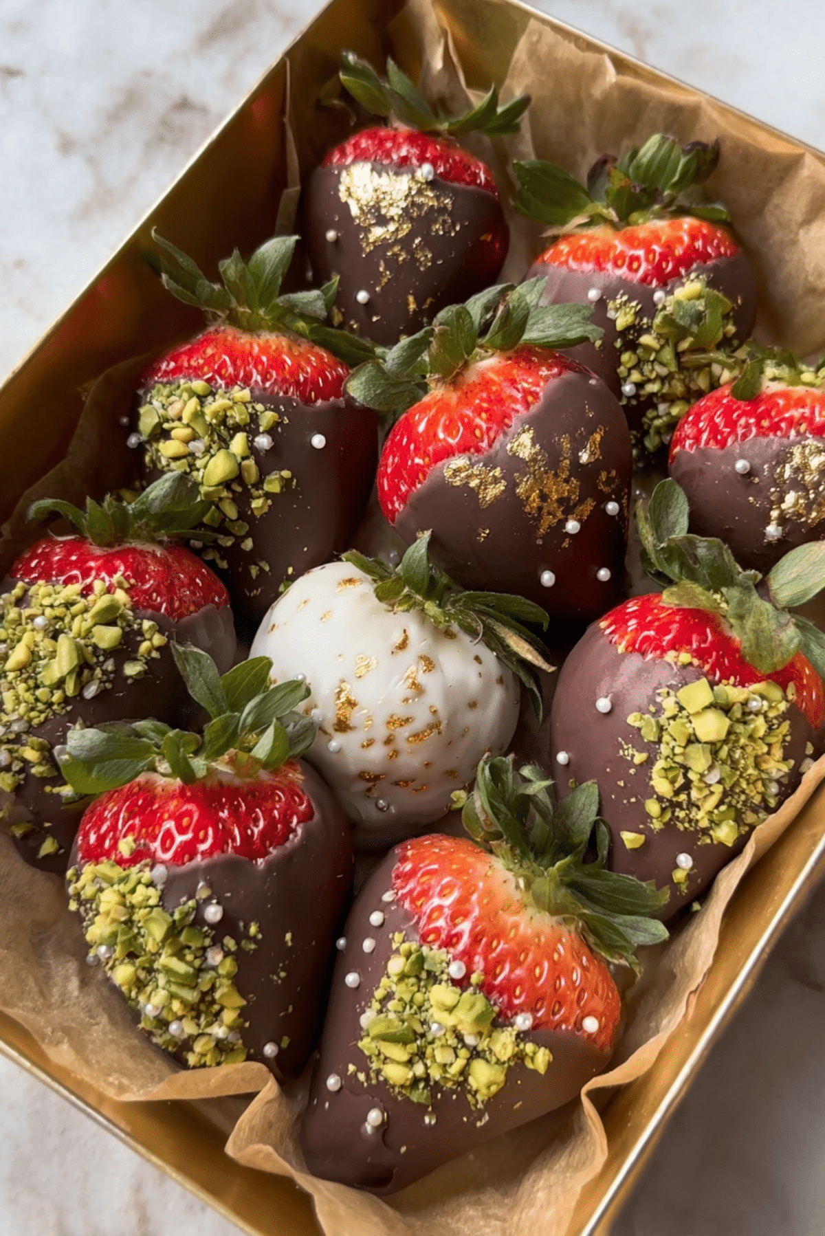 Dubai Chocolate Covered Strawberries