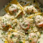 Lobster Ravioli in Alfredo Sauce