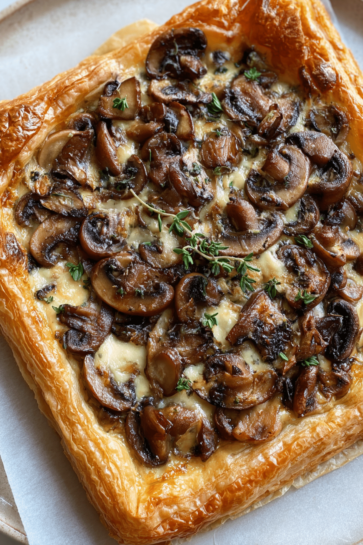 Puff Pastry Mushroom Gruyere Tart